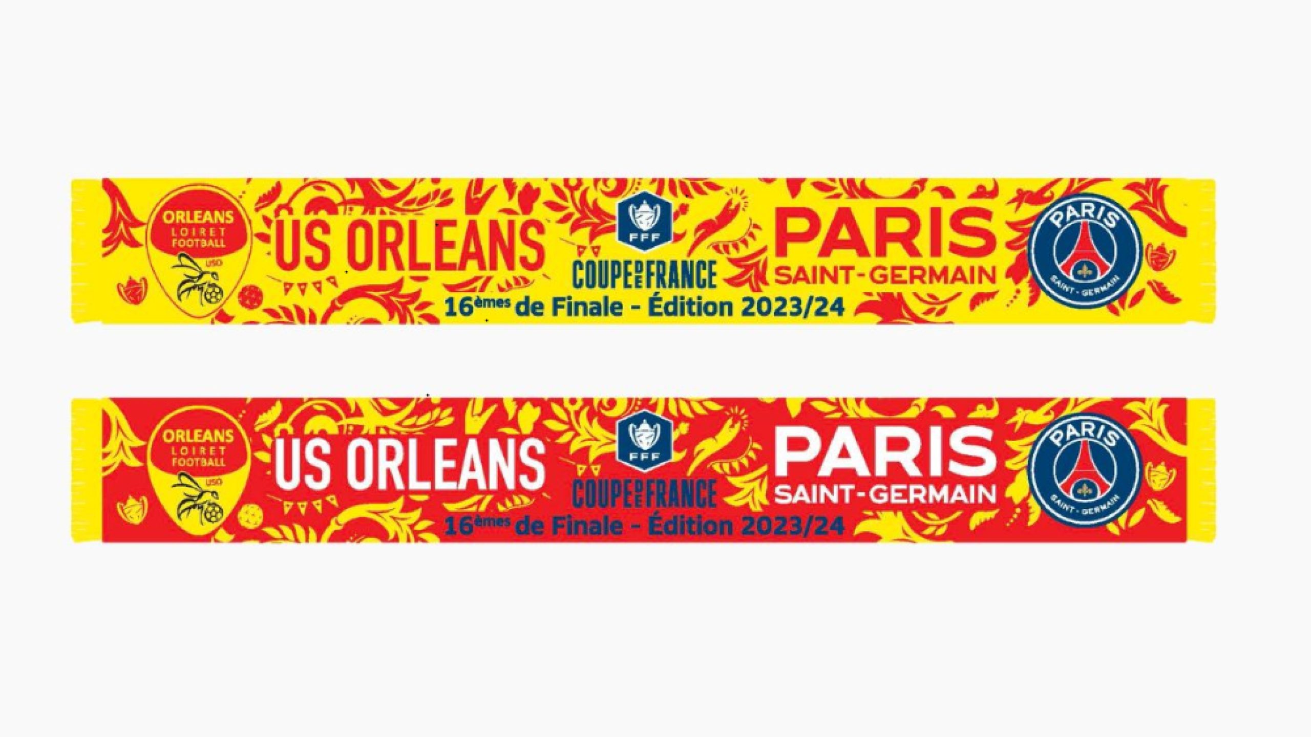 Echarpe USO-PSG- 16e de finale de la Coupe de France 24 – US Orléans Loiret  foot